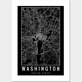 Washington United States Minimalist Map Posters and Art